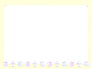 4:3 ファンシーボタンフレーム⭐︎PNG