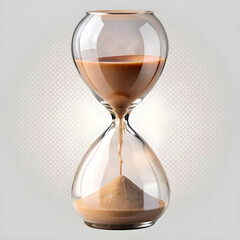sand hourglass isolated on transparent a background