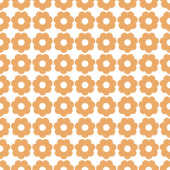 seamless pattern, orange wallpaper flowers design