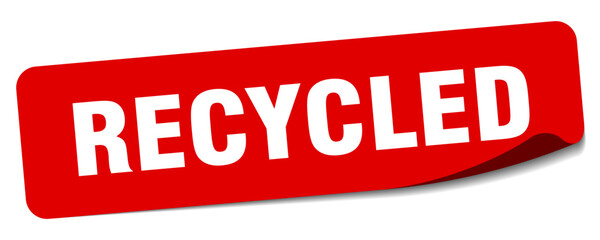recycled sticker. recycled label