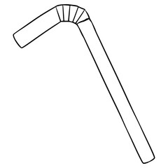 straw illustration hand drawn outline vector
