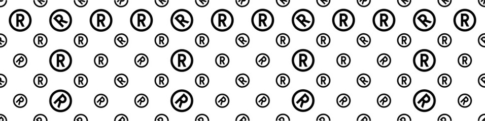 Registered Trademark Icon Seamless Pattern Y_2109001