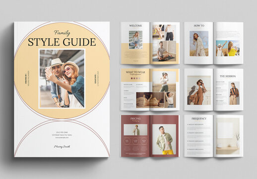 Style Guide Template Design Layout
