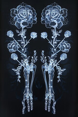 Abstract pattern with flowers