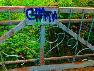 garden bench in the garden