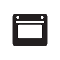 Oven icon. Black Oven icon on white background. Vector illustration