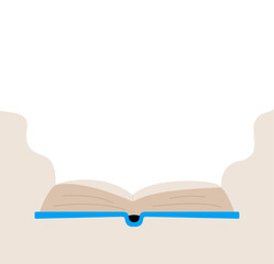 Obraz premium Open book with speech bubble. Colorful vector illustration
