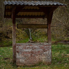 old wooden well
