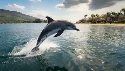 Fototapeta premium dolphin jumping out of water