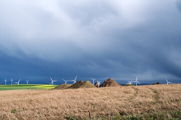 Windkraftausbau in Deutschland - obrazy, fototapety, plakaty