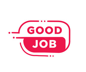 Good job badge icon modern style. Banner design for business, advertising. Vector label.
