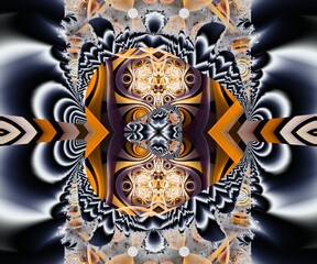 Computer generated abstract colorful fractal artwork - 790681210