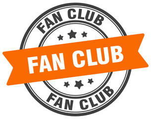 fan club stamp. fan club label on transparent background. round sign