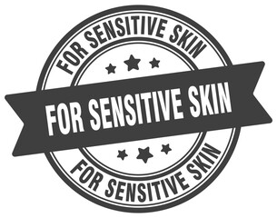 for sensitive skin stamp. for sensitive skin label on transparent background. round sign