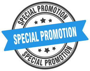 special promotion stamp. special promotion label on transparent background. round sign