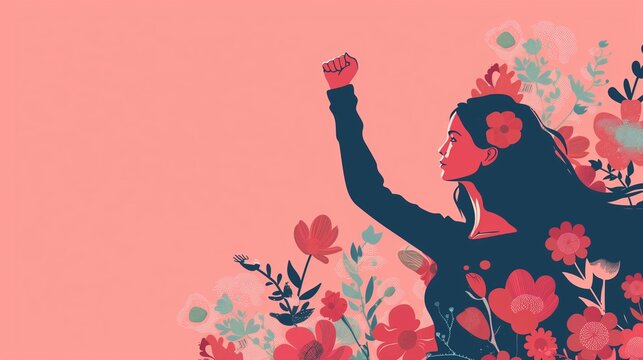 A powerful image showcasing woman empowerment, featuring a strong, independent female exuding confidence and high self-esteem, standing tall with an assertive posture.