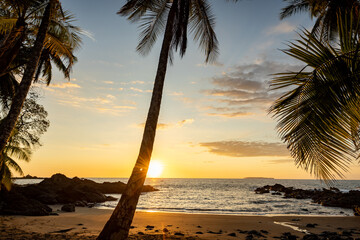 Romantic sunset on a tropical beach