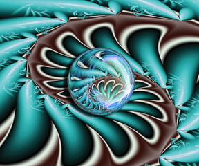 Computer generated abstract colorful fractal artwork - 790683671
