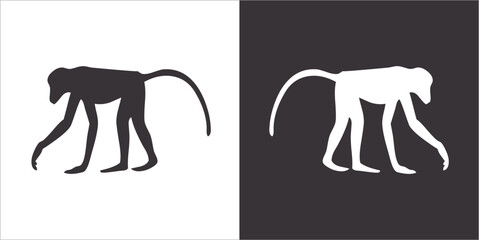 Illustration vector graphics of monkey icon