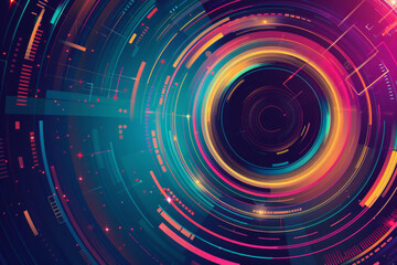 Colorful geometric pattern flat design for brochure
