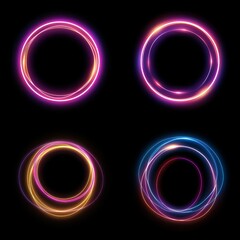 Cosmic Chroma: Vivid Illuminated Frame Collection