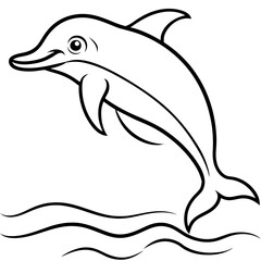 silhouette of a dolphin