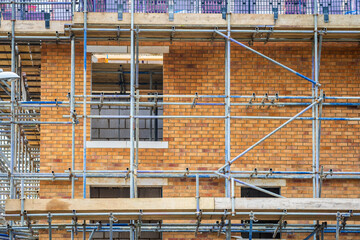 Construction aparments building site in england uk.