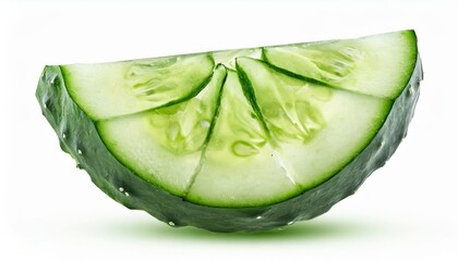 cucumber slices isolated on white background
