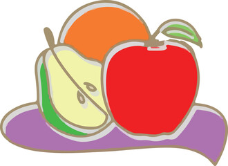 fresh fruit food grocery vector