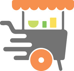 A street food cart illustration