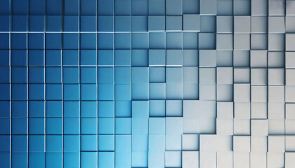 3D geometric checkered blocks in clean glossy setting Blue cube elegance Realistic 4k 8k big screen HD wallpaper