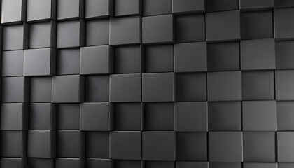 Realistic 3D geometric blocks wallpaper Minimalistic dark gray checkerboard 4k 8k big screen HD wallpaper