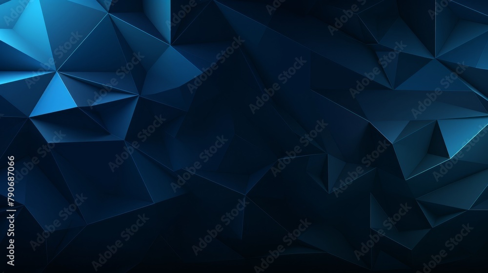 Poster black dark navy blue silver abstract pattern background. geometric shape. line triangle angle fold p