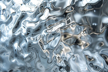 Abstract shiny liquid silver metal texture background