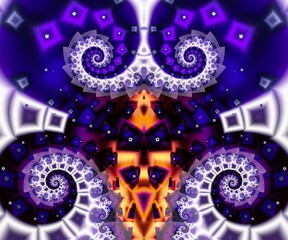Computer generated abstract colorful fractal artwork - 790689061