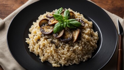 Risotto with mushrooms.