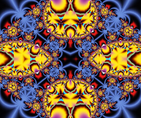 Computer generated abstract colorful fractal artwork - 790690817