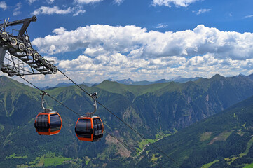 Cable car on Stubnerkogel mountain Bad Gastein Austria