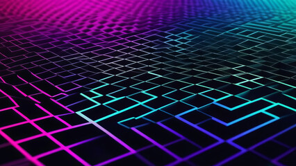 Naklejka premium Abstract background. Geometric patterns with gradient color transitions, emphasizing innovation. Geometric stripe line art design. Futuristic technology concept.