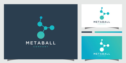Metaball vector logo design  - obrazy, fototapety, plakaty