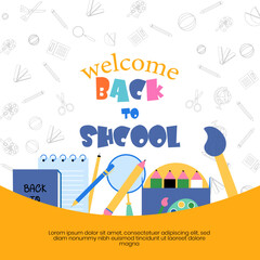 Abstract colorful doodle art background for Back to School. Vector Illustration.