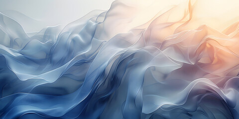 Fototapeta premium Minimal Business Banner: White Background with Light Blue Gradient and Logo