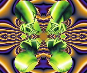 Computer generated abstract colorful fractal artwork - 790694205