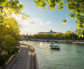 Dawn over the Seine River