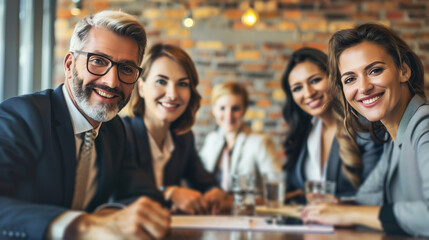 Professional Business Team in a Collaborative Meeting.