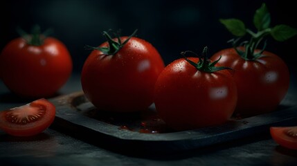 Real sliced tomatoes