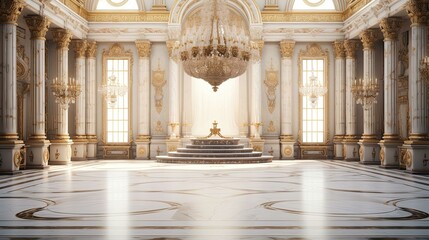 Interior of the church of st mary. AI generated art illustration.