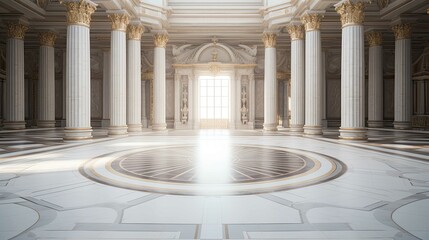 Interior of the church of st mary. AI generated art illustration.