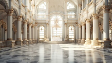 Fototapeta na wymiar Interior of the church of st mary. AI generated art illustration.