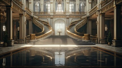 Interior of the church of st mary. AI generated art illustration.